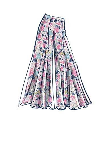 Mccall's Misses' Wide Leg Pants Sewing Pattern Kit, Code M8223, Sizes L-Xl-2Xl, Multicolor #TOP3
