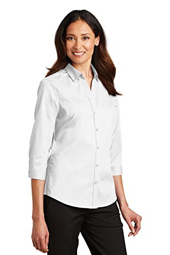 Port Authority Women's 3/4-Sleeve SuperPro Twill Button-Down Shirt4