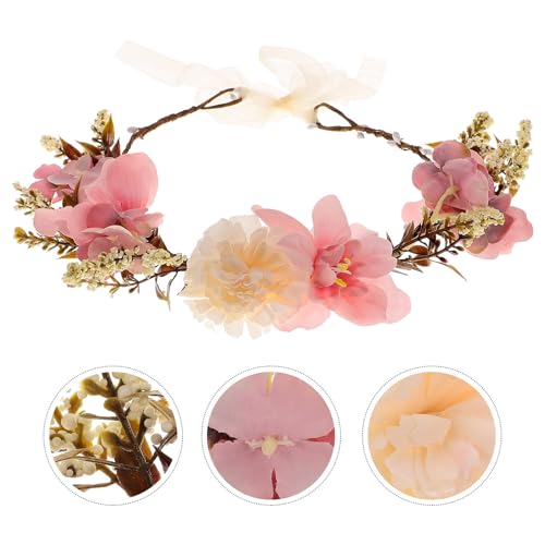 Coiffe fleurie mariage pourpre couronne de cheveux confortable - 7