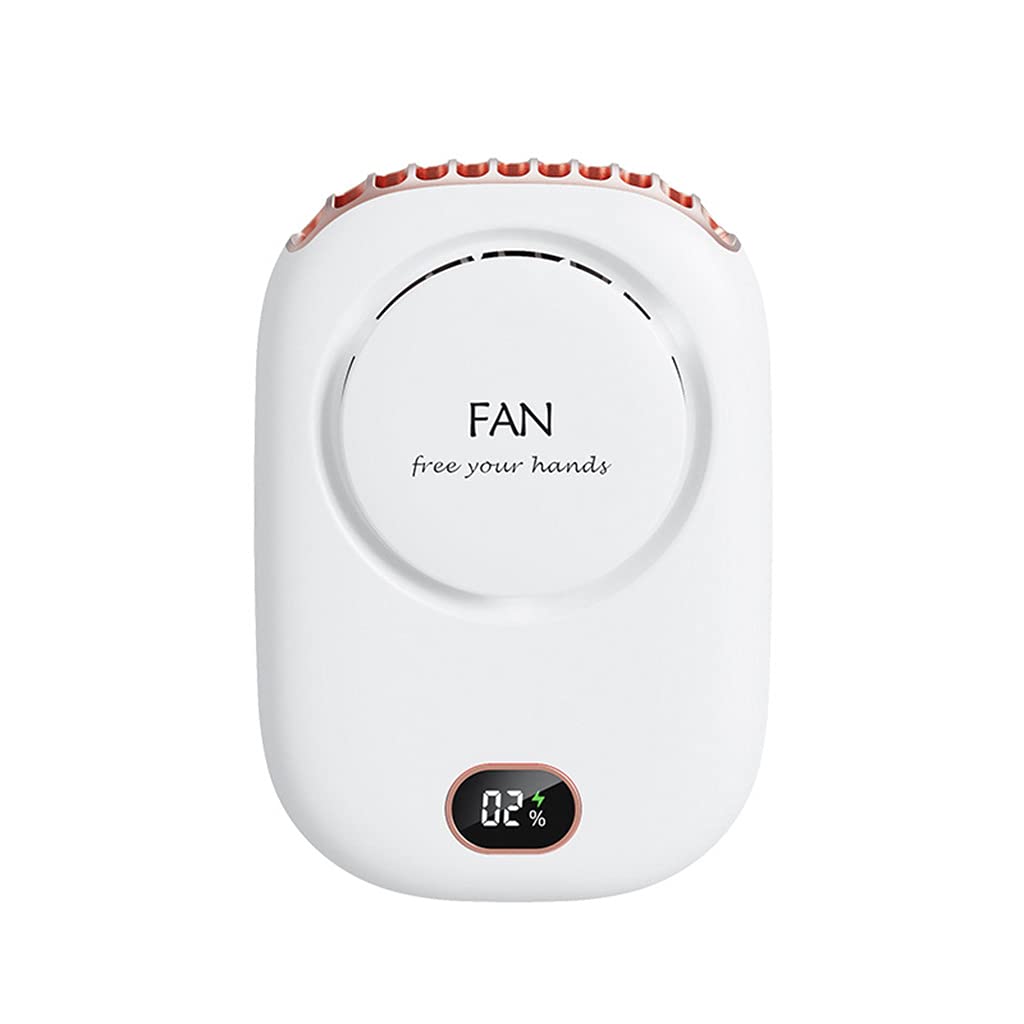 Kalttoy Wearable Fan Rechargeable Portable Neck Fan USB Powered Neck Silent 3 Speed 2000mAh Battery Power Display Air Cooler Air Cooler