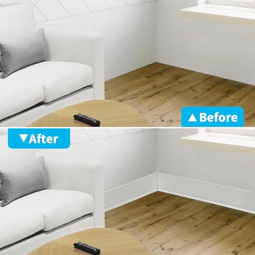 Image of Art3d 20 ft Flexible Peel and Stick Crown Molding Trim, Wall Decor, White
