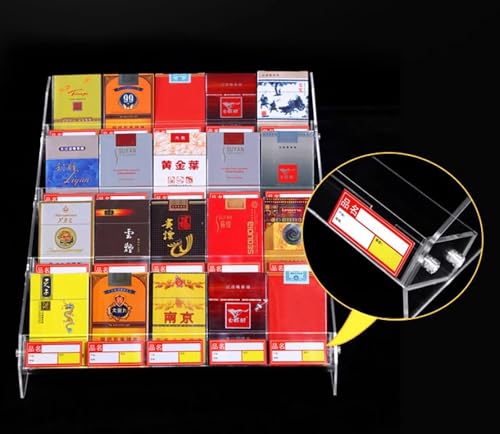 Présentoir à cigarettes en acrylique transparent à 4 niveaux pour comptoir - 5