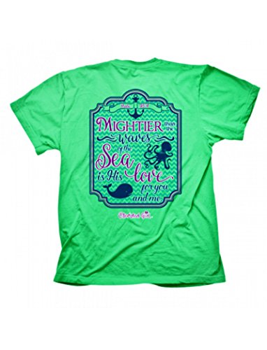 Mightier Than The Waves Christian T-Shirt, Mint Green, XX-Large