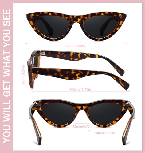 Retro Cat Eye Sunglasses for Women Trendy Polarized Womens Sunnies 5