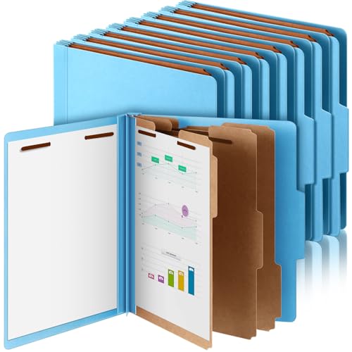 24 Pcs Classification Folders with 3 Dividers, 11.5 x 10.3 in, Letter Size
