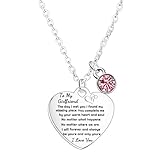 Nfyxcaz Girlfriend Necklace To My Girlfriend Necklace Gifts from Boyfriend Valentine's Day Gift for Her