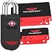 Keyless TSA Approved Luggage Locks with Lifetime Card Keys & No Combo to Forget (2 Pack)