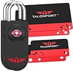 TSA Locks for Luggage – Keyless Luggage Locks TSA Approved, No Combination Needed, Lifetime Card Keys, Durable Metal Suitcase Lock for Travel Essentials & Checked Bags (Black, Two Pack)