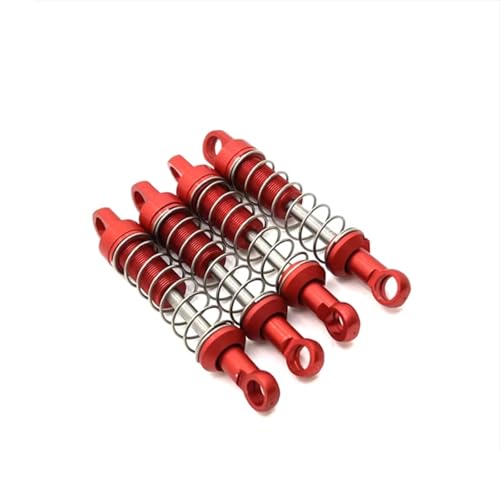 YONMFRDS For MN For MN78 1/12 Metal Non-Hydraulic External For Spring Shock Absorber Set Remote Control Crawler Vehicle Upgrade Parts Accessories RC Car DIY Parts(Red)