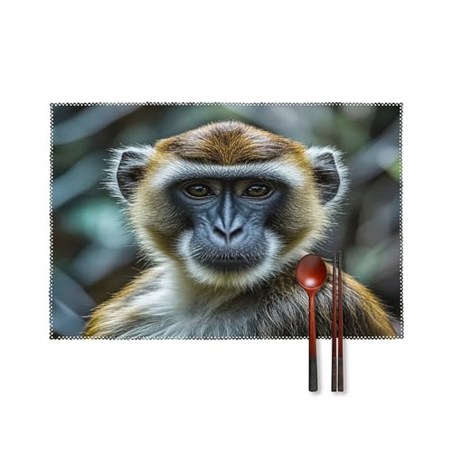 Set de table résistant à la chaleur The Silent Monkey en toile lavable et durable - 2