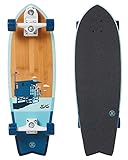 Z-Flex Bamboo Surfskate Fish Longboard, Adults Unisex, Blue (Blue), 31 inches