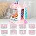 Claw Machine for Kids - Mini Arcade Game - Vending Machine - Candy Grabber Toys - Silent Mode, Lights, USB - Plush Toys & Easter Eggs, Surprise Stickers - Fun Gift for Kids, Boys & Girls (Unicorn)