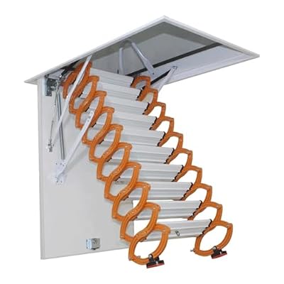 Alloy Loft Telescopic Ladder Automatic Extension Staircase Folding Attic Ladder Thickened Invisible Stairs for Home Ceiling