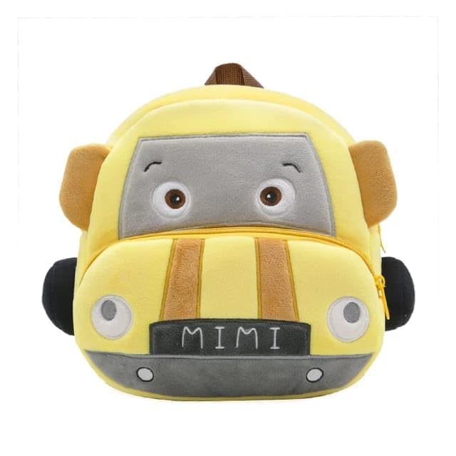 Delicado Toddler Kids Backpack Yellow MiMi Cartoon Plush Mini Preschool Bag for Baby Boys Girls 2-5 Years, Nursery School Picnic Travel Lightweight Cute Children Backpack