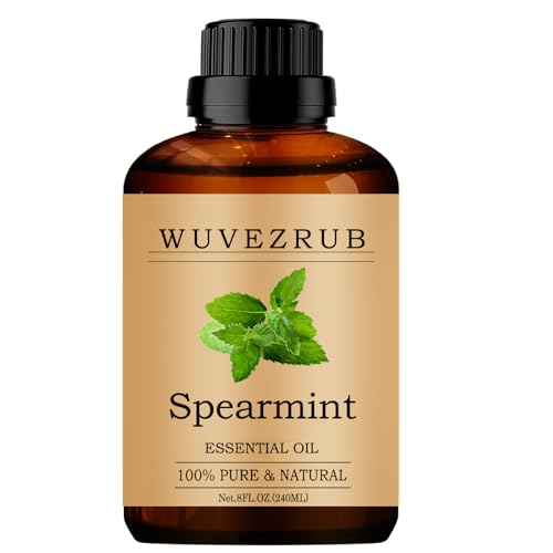 Wuvezrub Spearmint Essential Oil for Diffuser, Aromatherapy & DIY-240ml