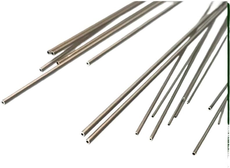 316L Stainless Steel Capillary Tube OD 0.6 0.8 0.9 1 1.1 1.2 1.3 1.4 1.5 1.8 2mm Length 50cm Super Fine Small Caliber Round Pipe(50CM X 2PCS_OD0.8 ID0.4MM)
