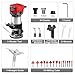 TEENO Wood Router, 6.5 Amp 1.25 HP Compact Router Tools for Woodworking, 13000-33000 RPM Hand Trim Router with 15pcs 1/4