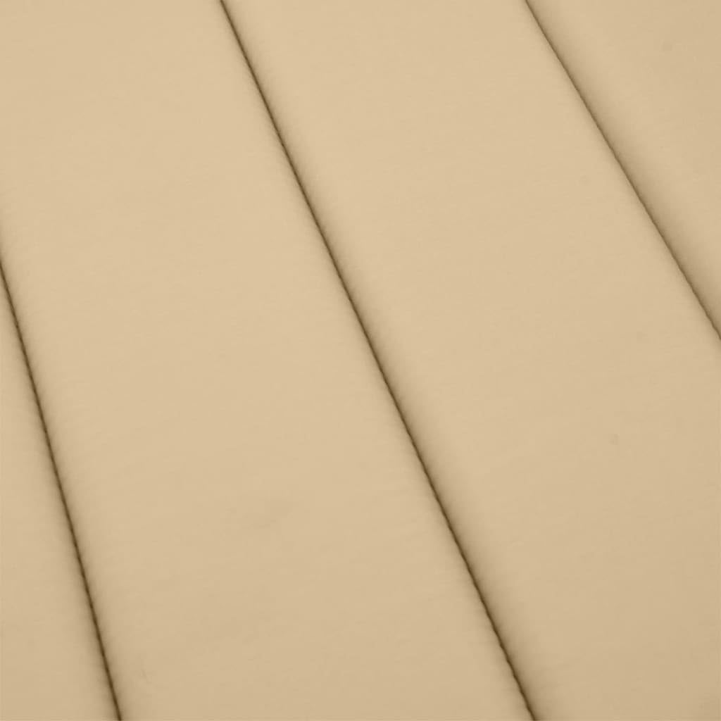 ZEYUAN Cojín para Tumbona Tela Beige Melange 186x58x3 cm, Cojin Tumbona Exterior, Colchonetas para Tumbonas, Colchoneta Hamaca, Cojín De Silla De Hamaca, Colchón para Tumbona - 4002479