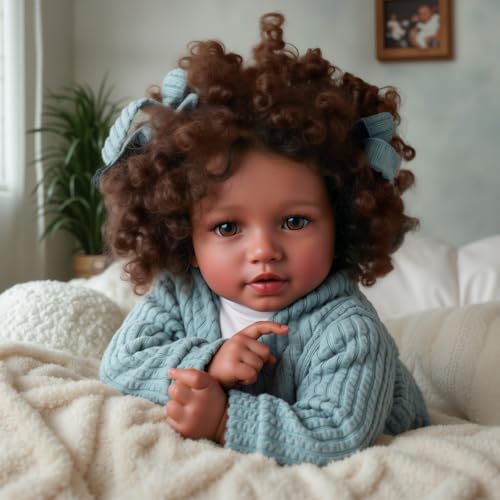 Muñeca Reborn Black Girl 20 Pulgadas BABESIDE miniatura 1