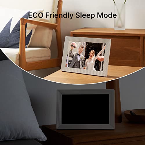 Wifi Digital Picture Frame With Frameo App, 10.1 Inch Hd Touch Screen Digital Photo Frame, Built-In 16Gb Memory, Auto-Rotate, Share Moments Instantly From Anywhere, Gift For Friends And Family, White #TOP4