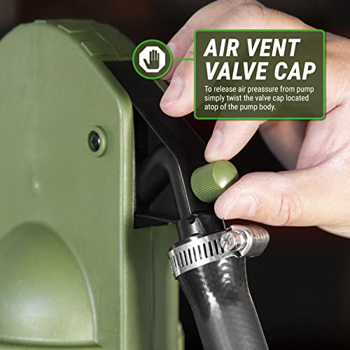 Tera Pump Trlev530 Manual Lever Action 55 Gallon Drum Barrel Pump (Kerosene Diesel Lubricants Hydraulic Fluid) 10Ft Discharge Hose, Gas Pump Style Nozzle #TOP3