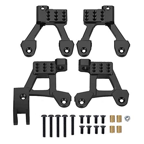 RCLions Aluminum Front&Rear Adjustable Shock Towers,Shock Hoops for Axial SCX10 ...