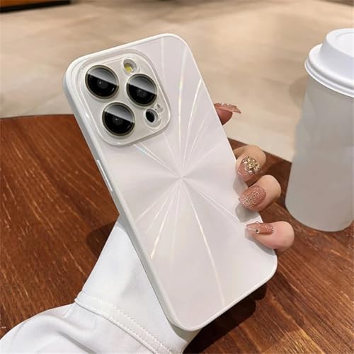 Coque Antichoc iPhone 12 Pro Max Blanche avec Motif Laser Élégant