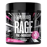 Warrior Rage Pre-Workout Pulver 392 g (Mächtige Beere) – Energy-Drink Booster mit Kreatin, Beta-Alanin, Koffein & Vitamin C – muskelaturaufbau, Energie, Fokus & Pump – 45 Portionen