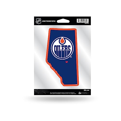 Rico Industries NHL Hockey Edmonton Oilers 5" x 7" Home State Decal, White