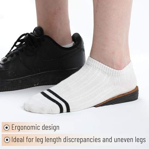 Image of Dr. JK- Adjustable Heel Lifts for Women and Men, 1 Pair, 4 Layers, Medium Size, Brown, Shoe Lifts for Uneven Legs