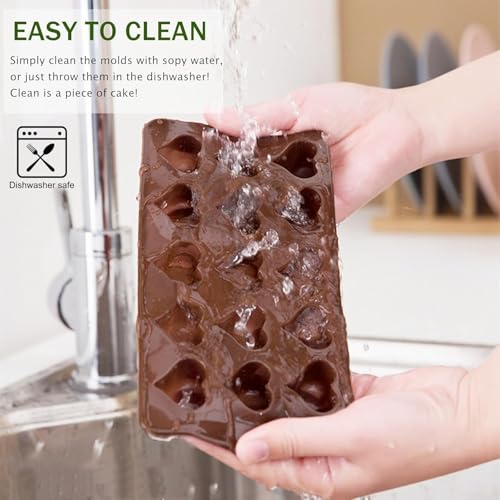 Image of Moldberry 4PCS Silicone Chocolate Flower Molds for Candy, Fat Bombs Snacks, Truffles, 11 Floral Shapes 60 Cavities Candle Soap Wax Melts Mold (Rose, Sunflower, Tulip, Coreopsis)
