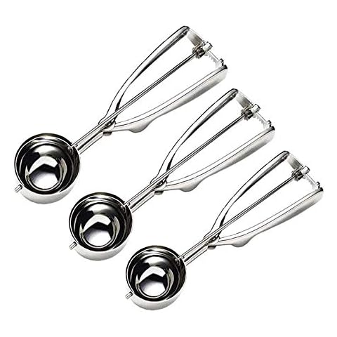 FUKTSYSM 3-Piece Stainless Steel Ice Cream Scoop Set Cover