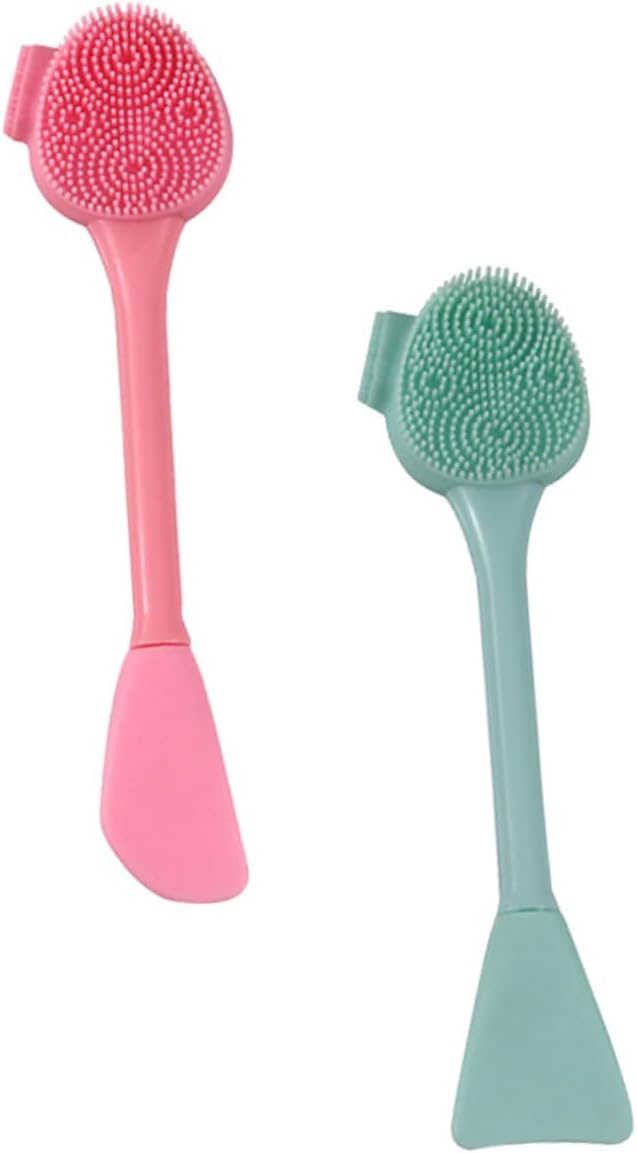 2 Stks Maskemen Mixing Mudpack Make Removal Brush Silicone Facial Cleansing Brush