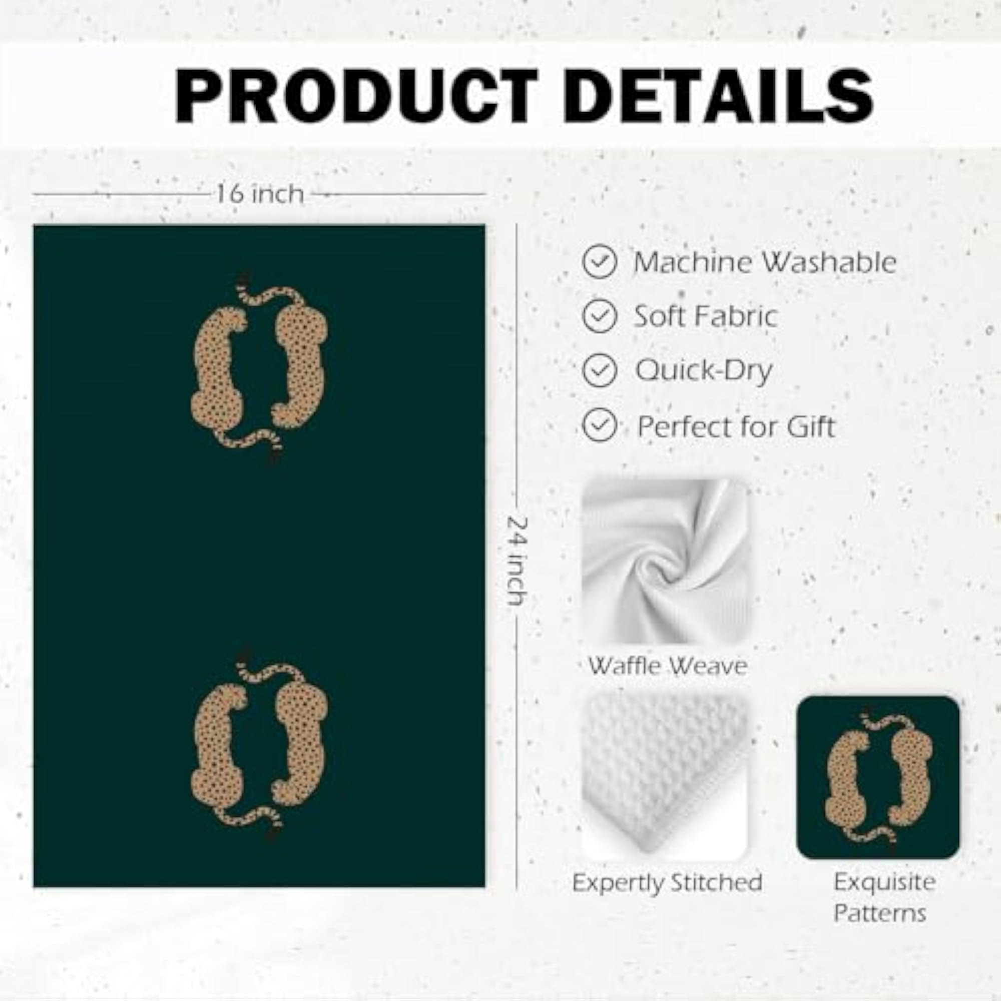 Funky Leopard Kitchen Towels, Preppy Gift