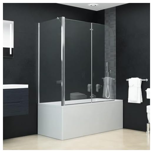 Susany Vikbar duschkabin bredd justerbar ESG, duschkabin duschavskiljare duschglas säkerhetsglas 120 x 68 x 130 cm för badkar duschkabin duschdörr hörndusch utan badkar duschkabiner