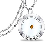 ❤Joyería de fe de semillas de mostaza: este regalo representa el aliento a los demás, pero también una fe en la vida. Este regalo puede darte fuerza cuando te enfrentas a dificultades, te hace creer en la vida y te da esperanza en la vida.