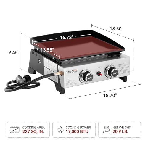 Royal Gourmet PD1204 2-Burner Tabletop Gas Griddle thumb #2