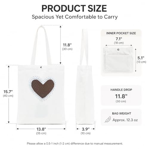 Image of Christian Tote Bag Gift for Women, Canvas Bible Bag Handmade Floral Cross