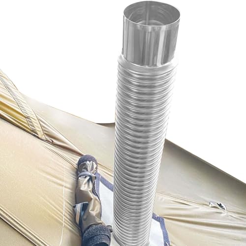 De Chimenea - De Estufa De Humos Plegable De 50x6 Cm, De Escape De Humo De Acero Inoxidable, De Estufa Flexible De 90 Grados | Chimenea De De Leña, Calentador De Agua, Ventiplegable