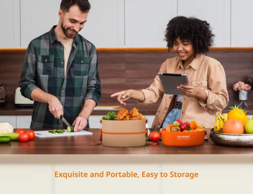 Bento Box Lunch Box, Adult Lunch Container With 3L Large Capacity, Microwave Safe 3 Layers Stackable Lunch Box, Food Container With Dividers And Sauce Boxes For Adults Orange #TOP6