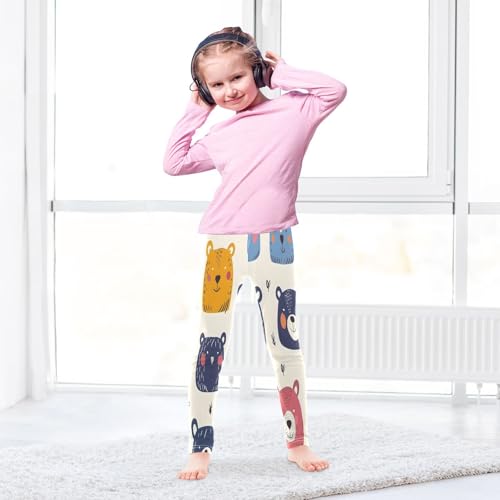 Toddler Girls Leggings Printed Yoga Pants Leggings Bear Face for Kids4