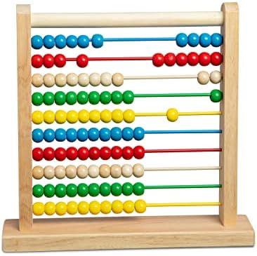 Melissa & Doug Abacus - Classic Wooden Educational Counting Toy With 100 Beads
