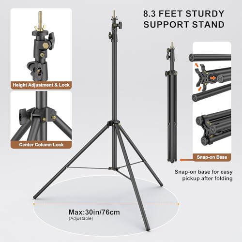 Image of LINCO Lincostore Backdrop Stand Kit 9.4x8.3ft(WXH) for Party Photography | Adjustable Back Drop Holder Frame with Clamps, Sand bags, Carry Bag for Party, Event Decoration, Wedding & Photo Studio