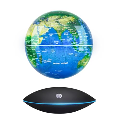 Levitazione magnetica Galleggiante Mappamondi Mappa del mondo Rotazione - Globo di gravità per il regalo educativo - Decorazione della scrivania in scuola d'ufficio - Dracarys (EUR spina)