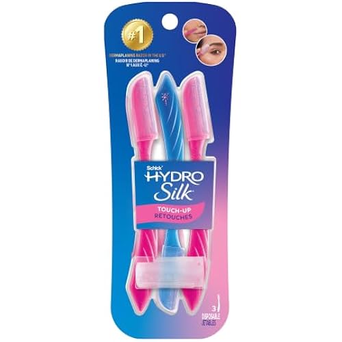Schick Hydro Silk Touch-Up Dermaplane Razor for Women Face, 3 ct