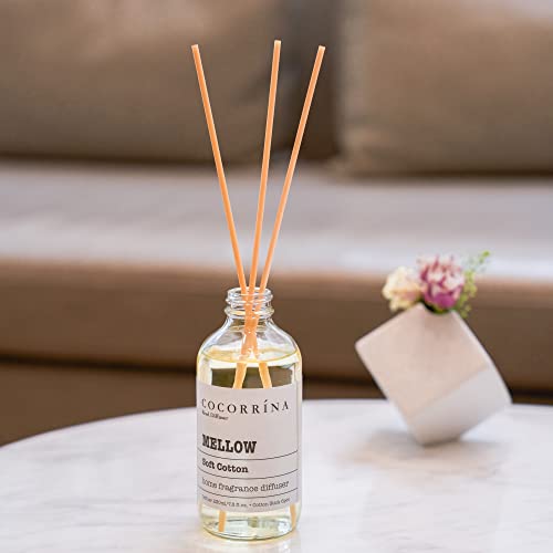 Cocorrína Reed Diffuser Set, 7.8 Oz Soft Cotton Reed Diffuser Oil Refill For Home, Frangrance Diffuser With Sticks For Living Room, Bathroom Shelf Decor, Valentine's Day Gifts #TOP6