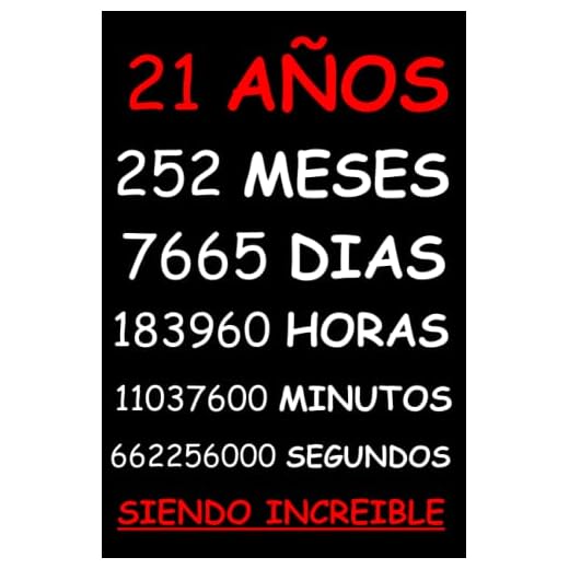 21 AÑOS SIENDO INCREIBLE: REGALO JUVENIL CHICO CHICA HOMBRE O MUJER 21 AÑOS DE CUMPLEAÑOS ORIGINAL Y DIVERTIDO , CUADERNO DE APUNTES O AGENDA, DIARIO, LEBRETA DE NOTAS..
