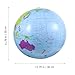 Gadpiparty Inflatable Globe, Blow Up Globe, Sky Blue World Map Stress Relief Toy Educational Bounce Ball for Adults