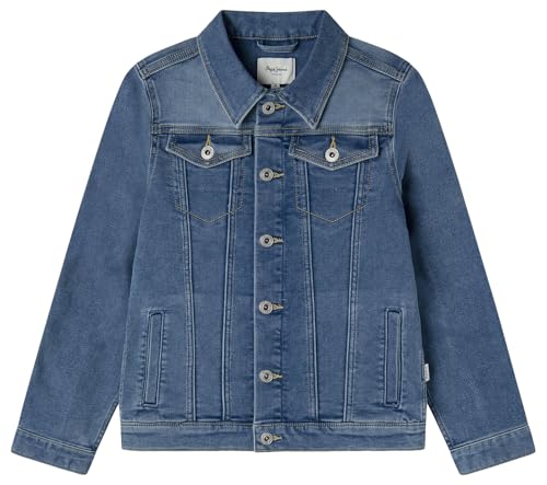 Pepe Jeans Regular Jacket Jr Veste, Bleu (Denim-DR5), 14 Ans Garçon