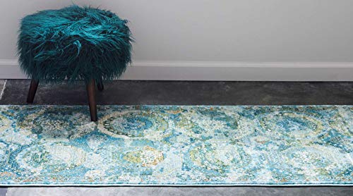 Tapete Unique Loom Baracoa Runner 70x185 cm Azul Claro miniatura 3
